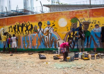 Jóvenes del barrio El Reposo II celebraron el mes de la juventud con un mural de resiliencia y reconciliación